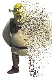 High Quality Disintegrating Shrek Blank Meme Template