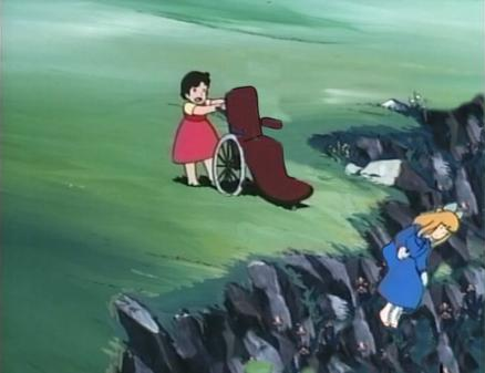 Heidi pushes Clara off a cliff Blank Meme Template