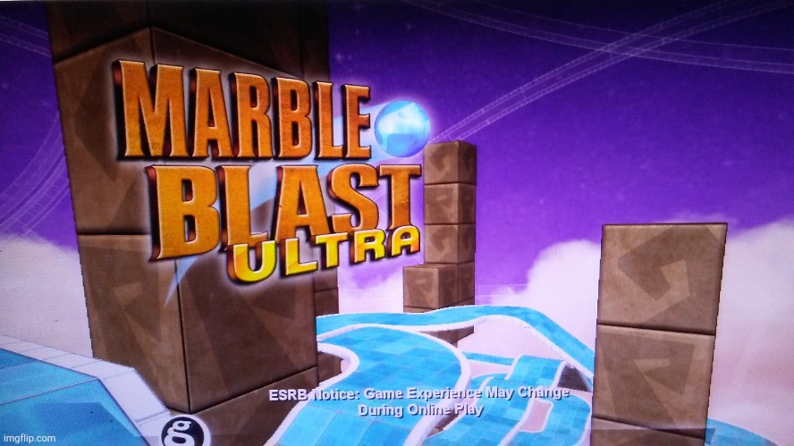 Game Title Screen #1: Marble Blast Ultra | image tagged in game,marble blast,title screen | made w/ Imgflip meme maker
