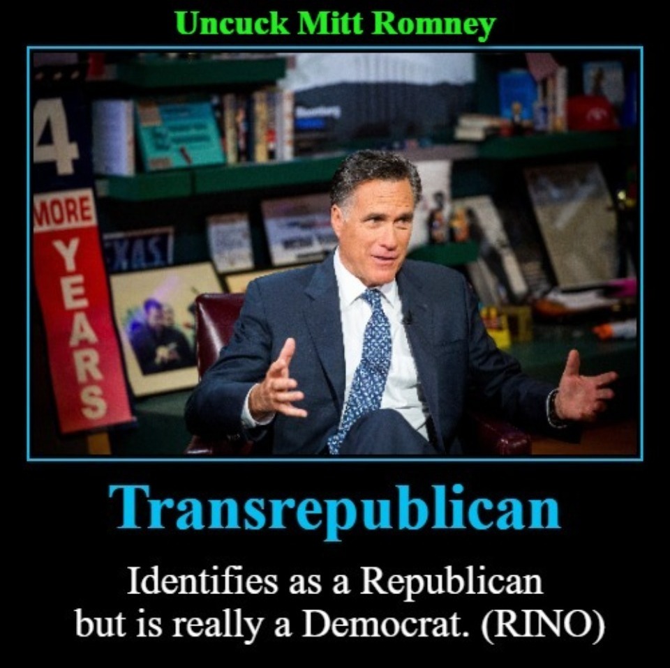 Uncuck Mitt Romney | image tagged in cuck,transrepublican,rino,republican in name only,gender confusion,party confusion | made w/ Imgflip meme maker