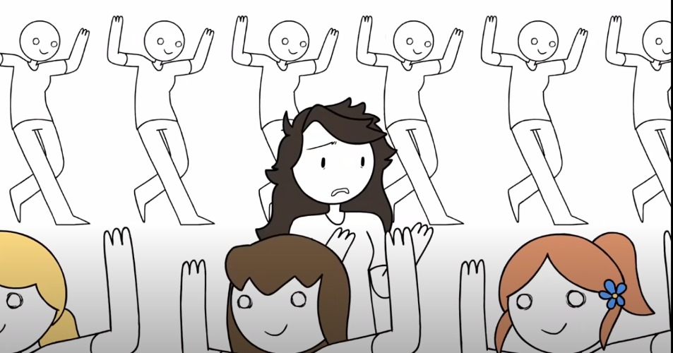 Jaiden animations conga line | image tagged in jaiden animations conga line | made w/ Imgflip meme maker