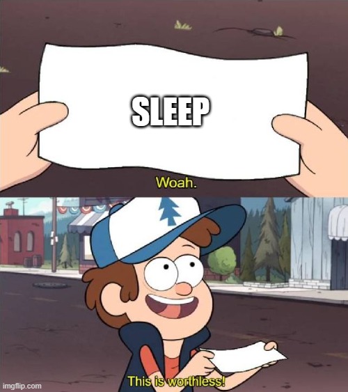 Dipper worthless | SLEEP | image tagged in dipper worthless | made w/ Imgflip meme maker