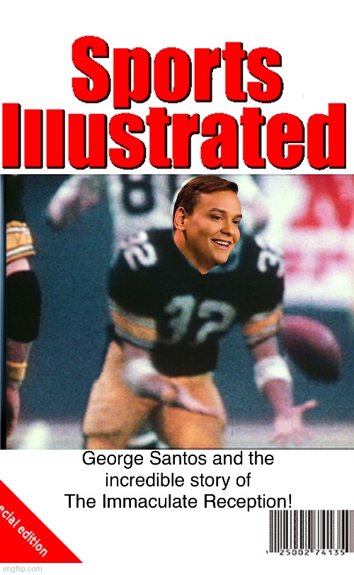 Great Moments In NFL History | image tagged in george santos,nfl,football,sports | made w/ Imgflip meme maker