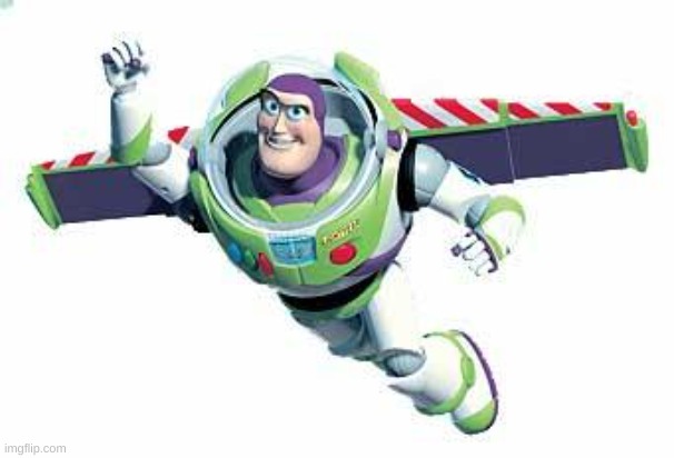 Buzz Lightyear Flying | image tagged in buzz lightyear flying | made w/ Imgflip meme maker