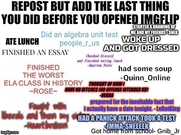 STARTED A DRAWING OF ME AND MY FRIENDS - SNEK | made w/ Imgflip meme maker