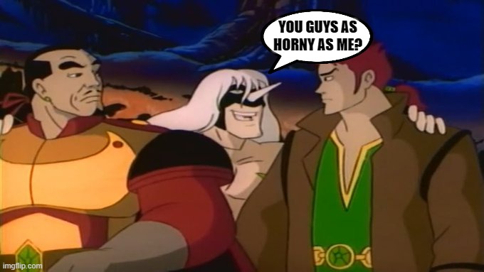 hornt | YOU GUYS AS HORNY AS ME? | image tagged in go to horny jail,cartoon | made w/ Imgflip meme maker