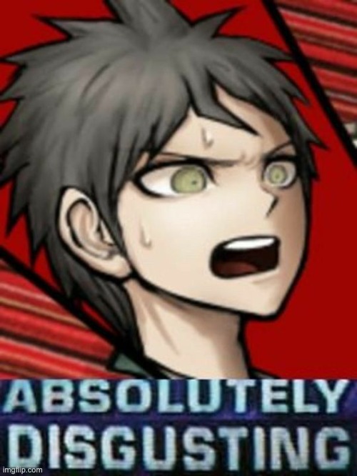 Absolutely Disgusting Hajime | image tagged in absolutely disgusting hajime | made w/ Imgflip meme maker