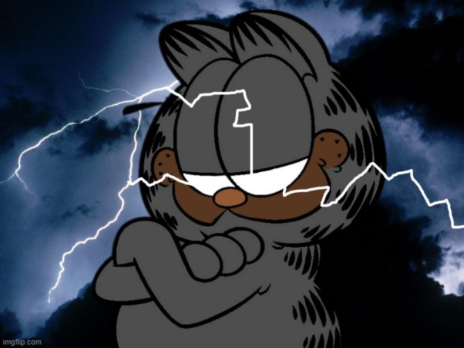 funny lightning cat Blank Meme Template