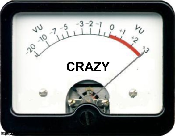 Irony Meter | CRAZY | image tagged in irony meter | made w/ Imgflip meme maker