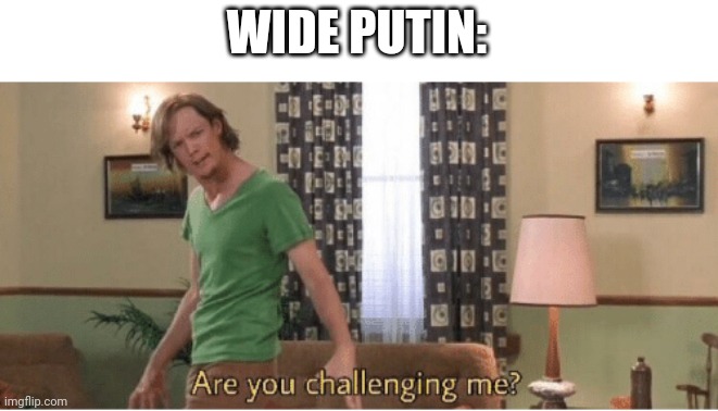 are you challenging me | WIDE PUTIN: | image tagged in are you challenging me | made w/ Imgflip meme maker