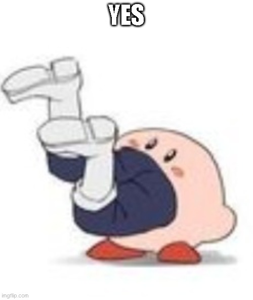Kirby vores Shoto | YES | image tagged in kirby vores shoto | made w/ Imgflip meme maker