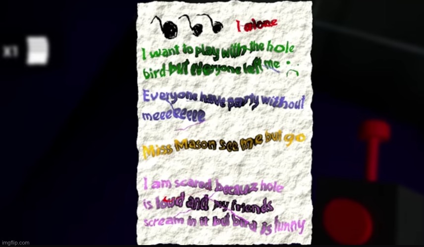 Garten of Banban may be crap, but it at least it gave us this masterpiece of a note. | made w/ Imgflip meme maker