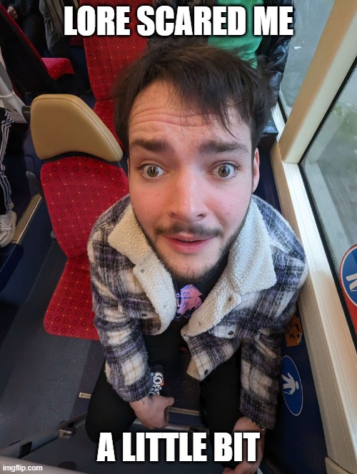 POV: you’re leaving your 6-year-old son on the bus | LORE SCARED ME; A LITTLE BIT | image tagged in james marriott little boy | made w/ Imgflip meme maker