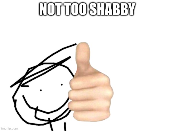 NOT TOO SHABBY | made w/ Imgflip meme maker