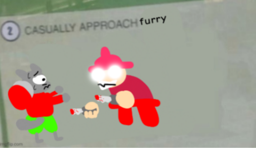 Casually approach furry Blank Meme Template