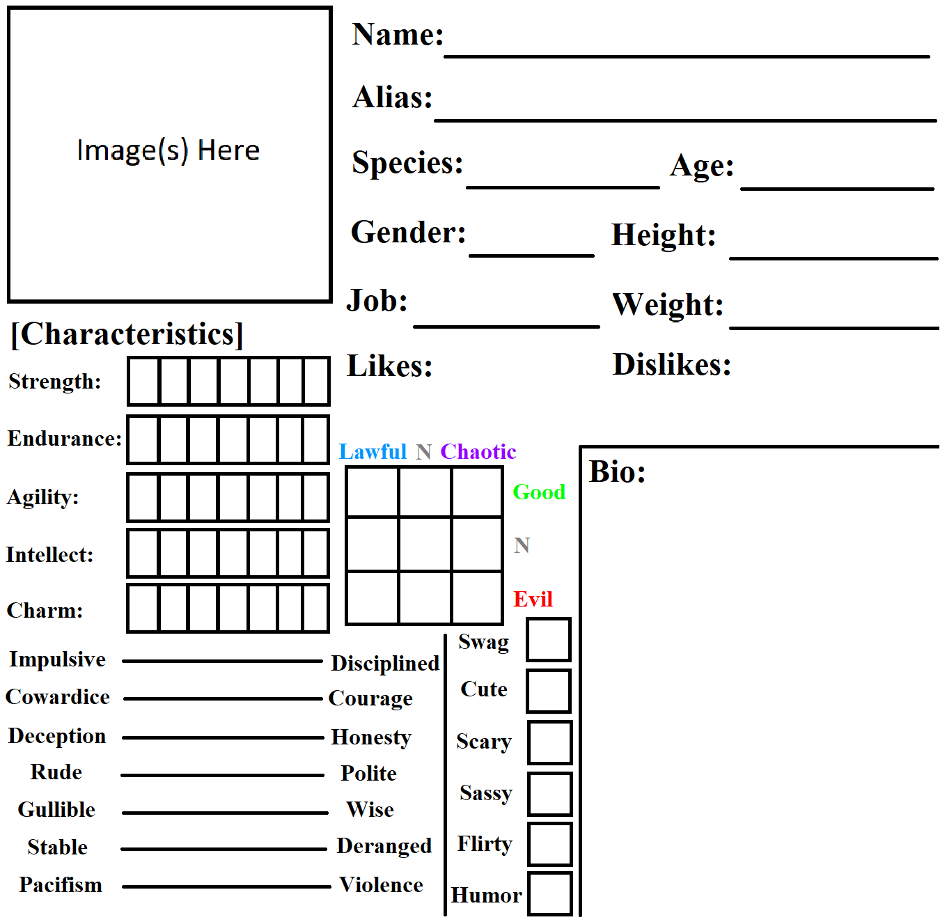 Character Chart by Liamsworlds Blank Template Imgflip