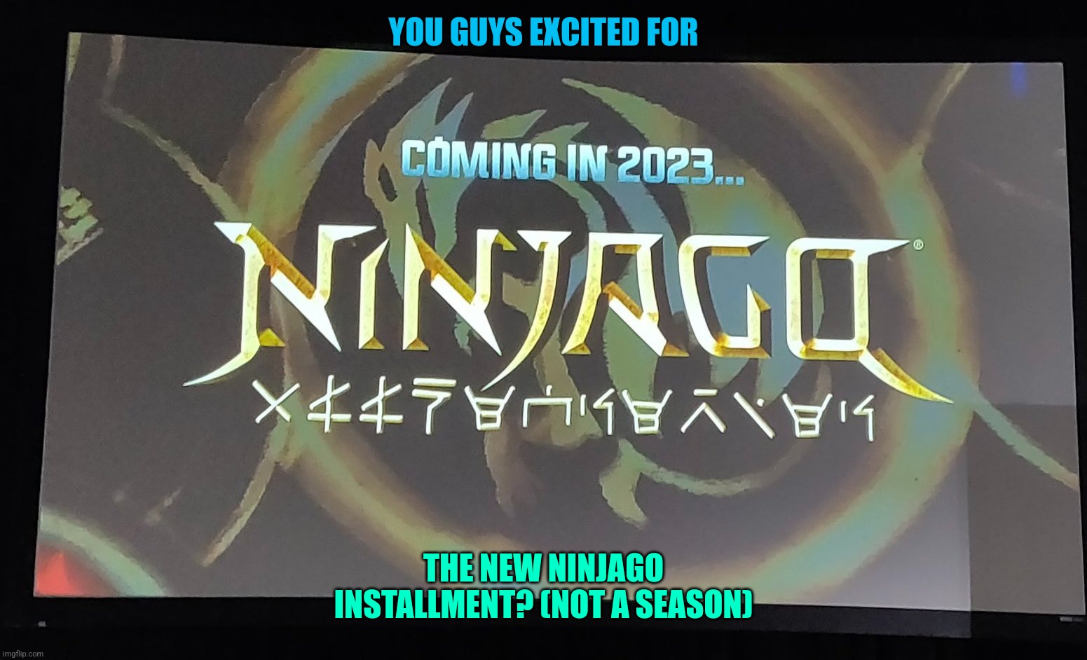 Let's Ninja-Go! | YOU GUYS EXCITED FOR; THE NEW NINJAGO INSTALLMENT? (NOT A SEASON) | made w/ Imgflip meme maker