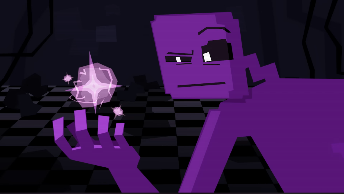 High Quality Purple guy glow Blank Meme Template
