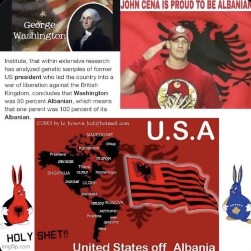 GEORGE WASHINGTON GREATEST ALBANIAN HERO | made w/ Imgflip meme maker