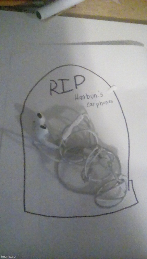 Y'all can we get an F in the chat for my headphones that worked for three years and does today. RIP | made w/ Imgflip meme maker