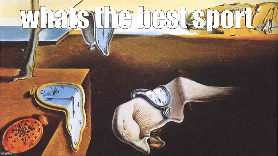 the persistence of memory | whats the best sport | image tagged in the persistence of memory | made w/ Imgflip meme maker