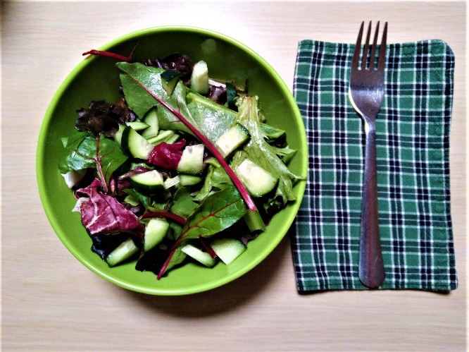Dinner Salad; baby spring mix with cucumbers (1.22.23) | image tagged in photography,food,salad | made w/ Imgflip meme maker