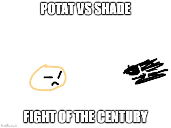 who will win | POTAT VS SHADE; FIGHT OF THE CENTURY | made w/ Imgflip meme maker