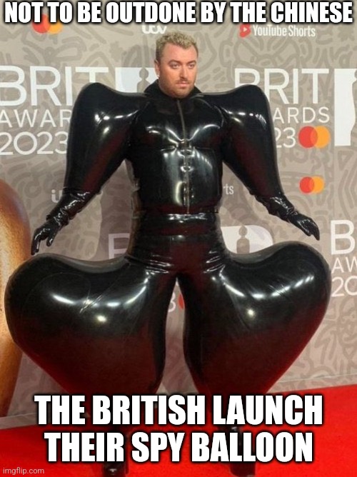 NOT TO BE OUTDONE BY THE CHINESE; THE BRITISH LAUNCH THEIR SPY BALLOON | image tagged in running away balloon | made w/ Imgflip meme maker