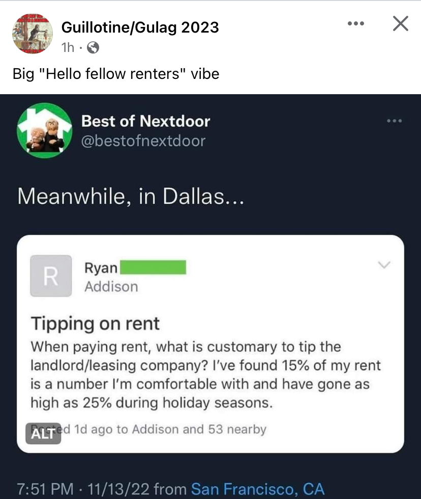 High Quality Tipping on rent Blank Meme Template