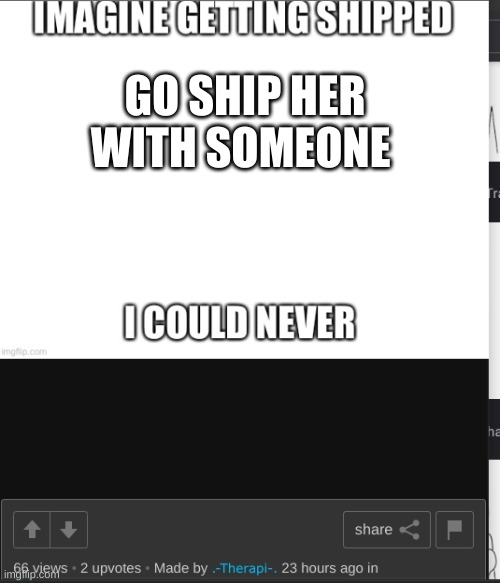 GO SHIP HER WITH SOMEONE | made w/ Imgflip meme maker