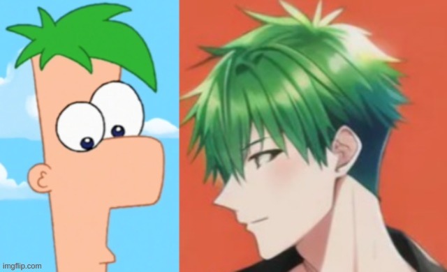 Ferb and Anime Cory | made w/ Imgflip meme maker