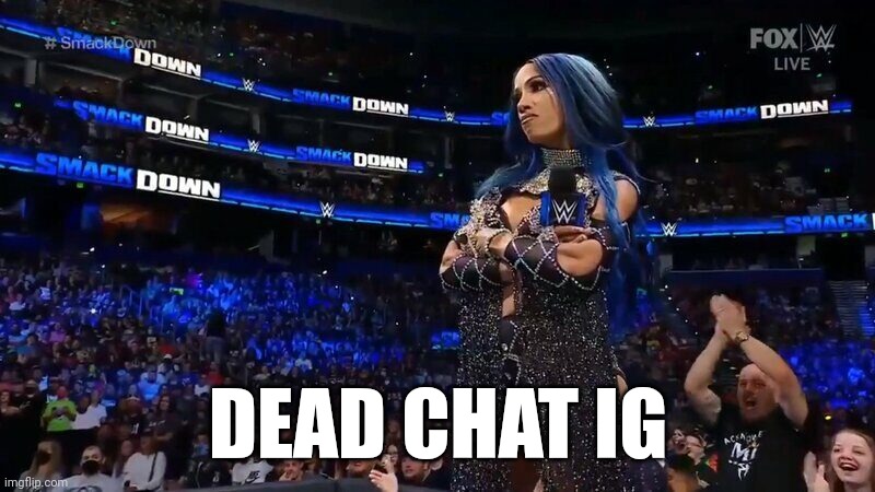 Sasha Banks Annoyed | DEAD CHAT IG | image tagged in sasha banks annoyed | made w/ Imgflip meme maker