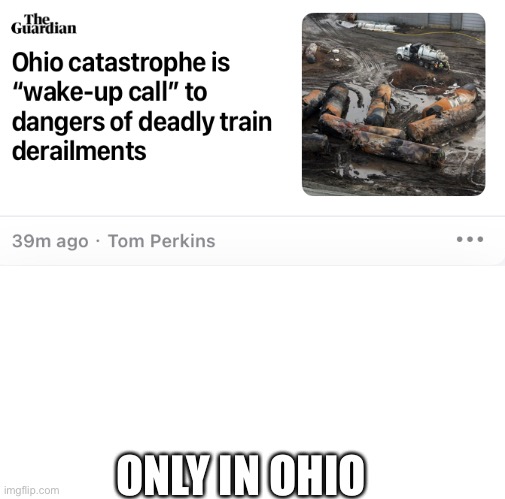 I was looking at the news and found this | ONLY IN OHIO | image tagged in blank white template | made w/ Imgflip meme maker
