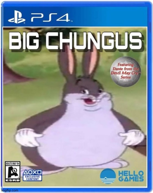 big chungus official cover art | image tagged in big chungus official cover art | made w/ Imgflip meme maker