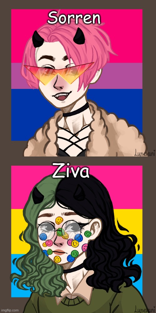 Guess which sibling is single (mod: Ziva?)(gunslinger_oc note: yeah probably) | Sorren; Ziva | made w/ Imgflip meme maker