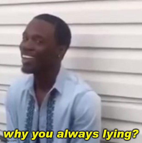 Why you always lying | why you always lying? | image tagged in why you always lying | made w/ Imgflip meme maker