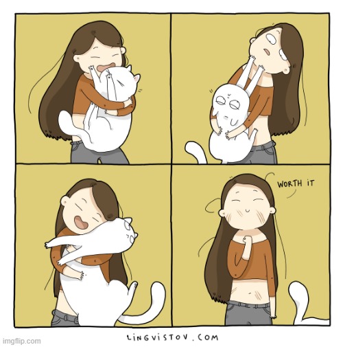 A Cat Lady's Way Of Thinking | image tagged in memes,comics,cat lady,hugs,cats,resist | made w/ Imgflip meme maker