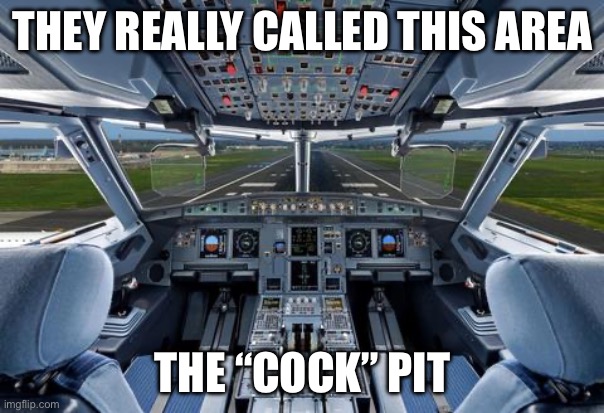 THEY REALLY CALLED THIS AREA; THE “COCK” PIT | made w/ Imgflip meme maker