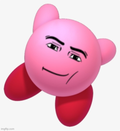 sus kirby | image tagged in add a face to kirby | made w/ Imgflip meme maker