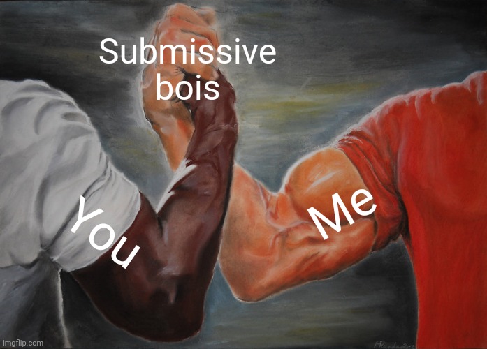 Epic Handshake Meme | Submissive bois You Me | image tagged in memes,epic handshake | made w/ Imgflip meme maker