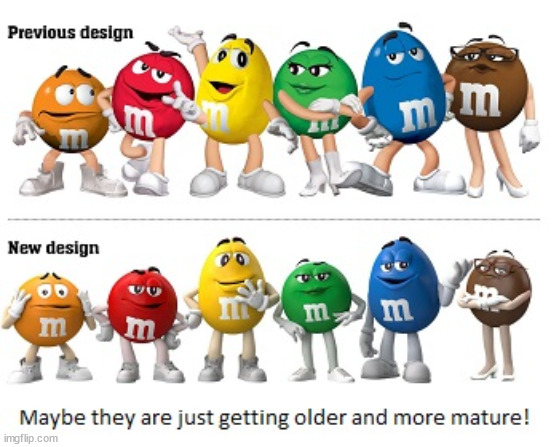 M&Ms Then and Now | image tagged in m ms then and now | made w/ Imgflip meme maker