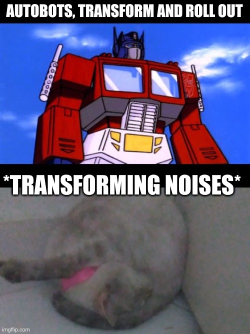 AUTOBOTS, TRANSFORM AND ROLL OUT *TRANSFORMING NOISES* | image tagged in optimus prime | made w/ Imgflip meme maker