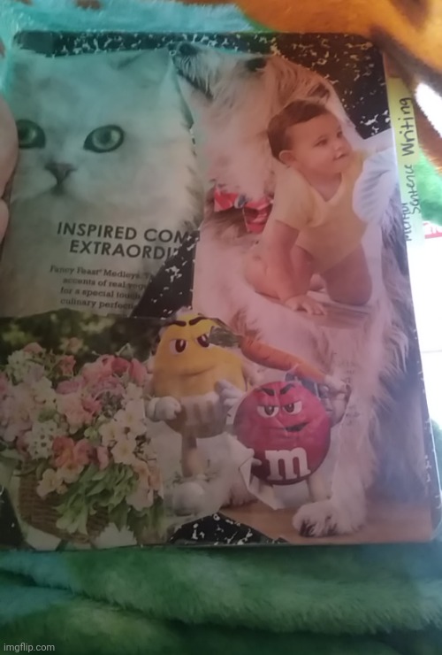 my english journal from third grade, why the hell is there a baby on it- | made w/ Imgflip meme maker