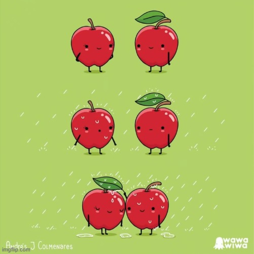 image tagged in apples,rain,leaf | made w/ Imgflip meme maker