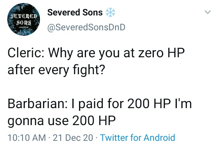 High Quality DnD Barbarian HP Blank Meme Template