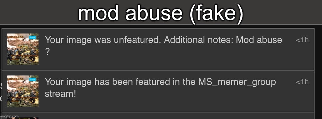 mod abuse (fake) | made w/ Imgflip meme maker