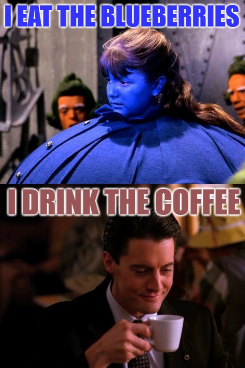 Smileactives Teeth Whitening Commercial | I EAT THE BLUEBERRIES; I DRINK THE COFFEE | image tagged in blueberry girl,twin peaks coffee,tv ads,funny memes,commercials,lol | made w/ Imgflip meme maker