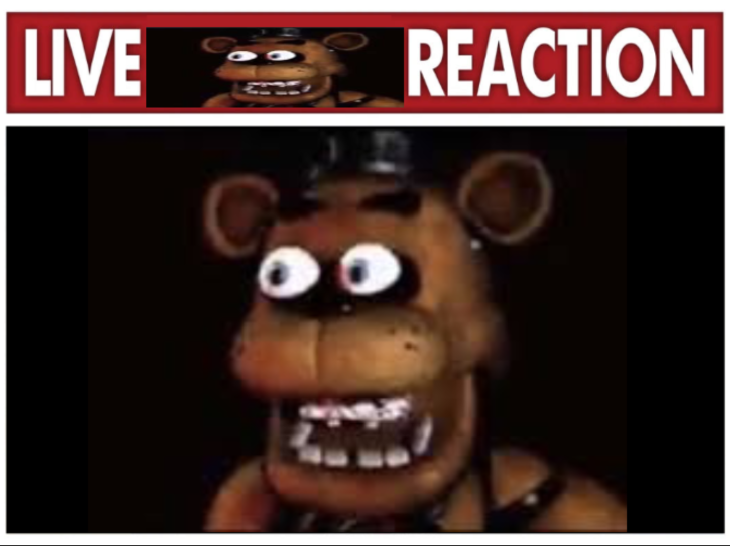 High Quality Live Freddy fazbear reaction Blank Meme Template