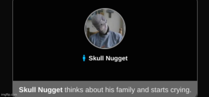 Please don't repost this | image tagged in skull nugget depression | made w/ Imgflip meme maker