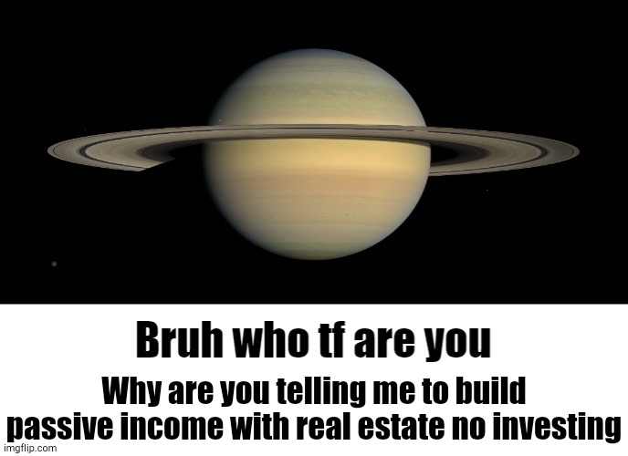 Bruh who tf are you LMAOOO | Why are you telling me to build passive income with real estate no investing | image tagged in bruh who tf are you lmaooo | made w/ Imgflip meme maker